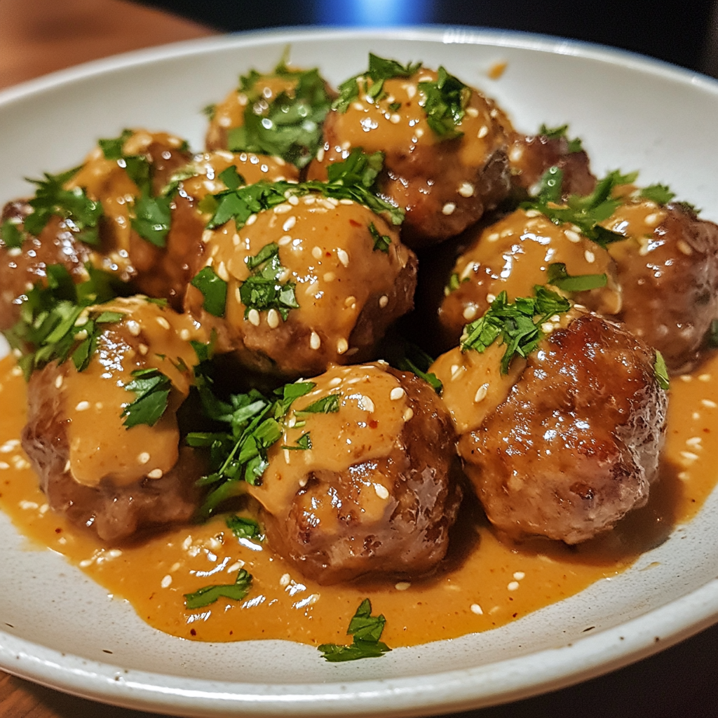 Korean BBQ Meatballs with Spicy Mayo Dip - 1 (1)